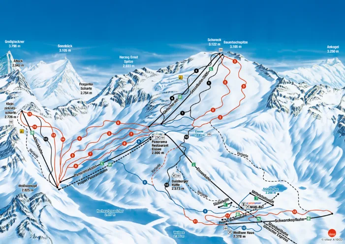 Mapa sjezdovek – Mölltal